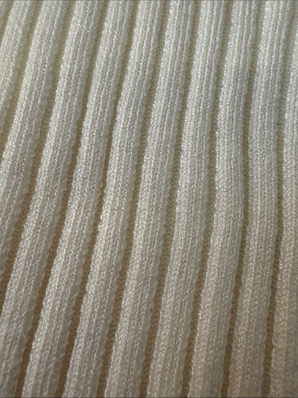 Divided Ribbed Mock Neck Tank - Cream - Picture 2 of 5